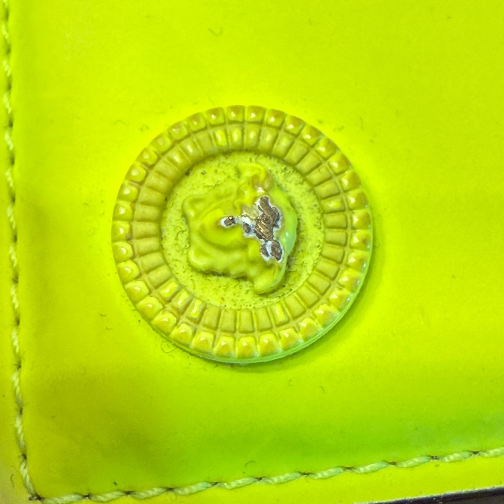 Versace Neon Yellow Card Holder - Picture 3 of 10